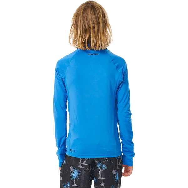 2026 Rip Curl Junior Waves UPF-lycrahemd Met Lange Mouwen 12VBRV - Blue Gum